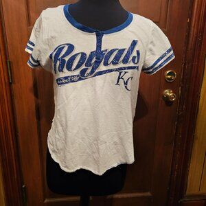 Royals Mock Button Tee (L)